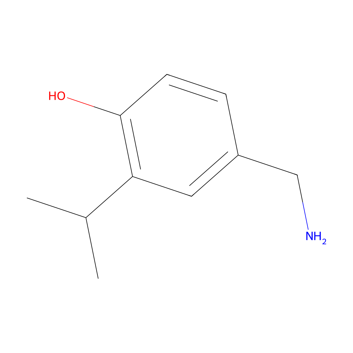 4-(Aminomethyl)-2-isopropylphenol molecular structure, CAS 1243285-54-2