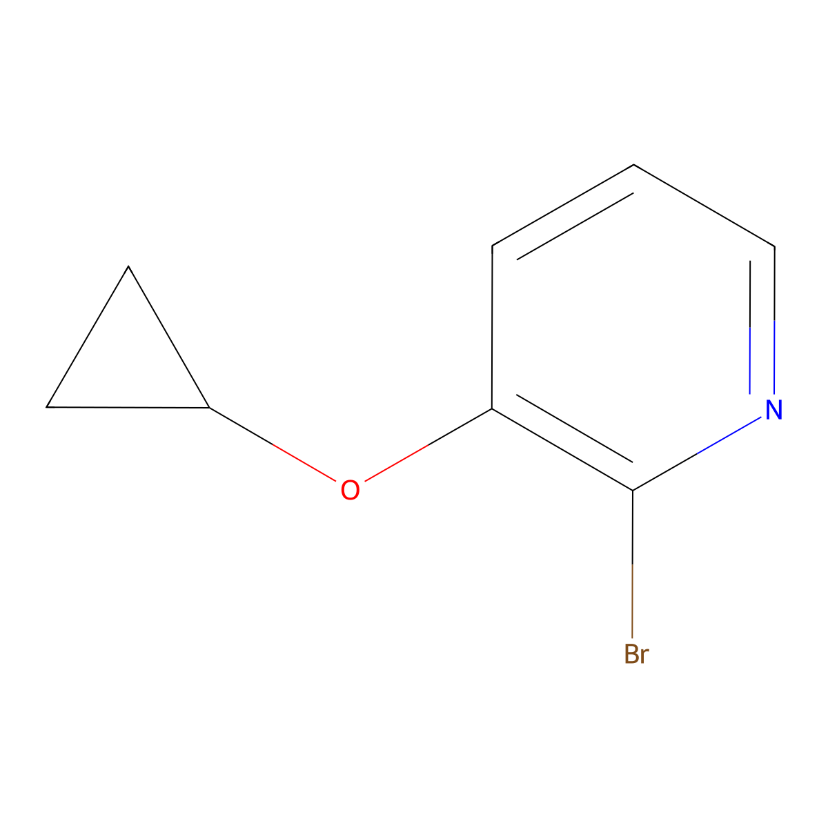 2-Bromo-3-cyclopropoxypyridine molecular structure, CAS 1243285-55-3