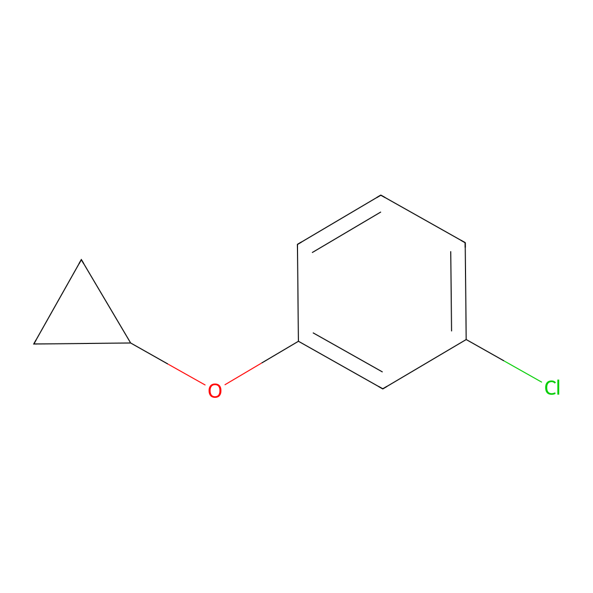 1-Chloro-3-cyclopropoxybenzene molecular structure, CAS 1243285-60-0