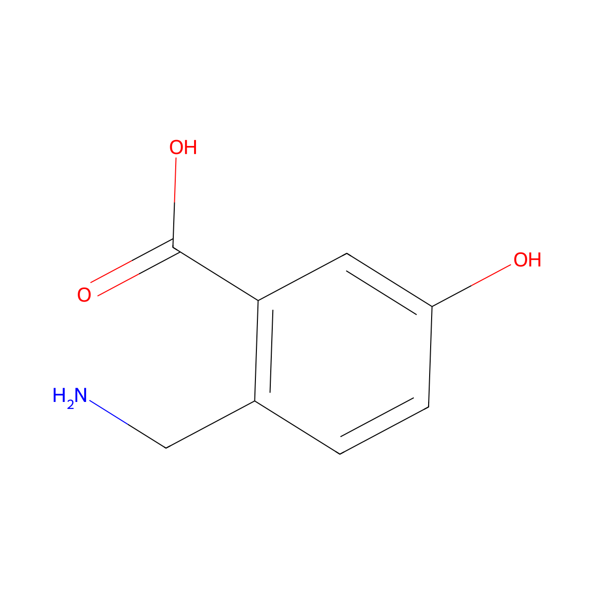 2-(Aminomethyl)-5-hydroxybenzoic acid molecular structure, CAS 1243285-61-1