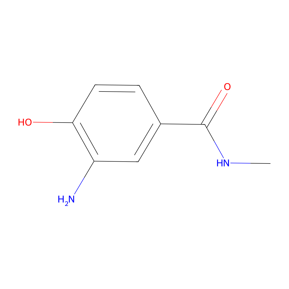 3-amino-4-hydroxy-N-methylbenzamide molecular structure, CAS 1243286-96-5