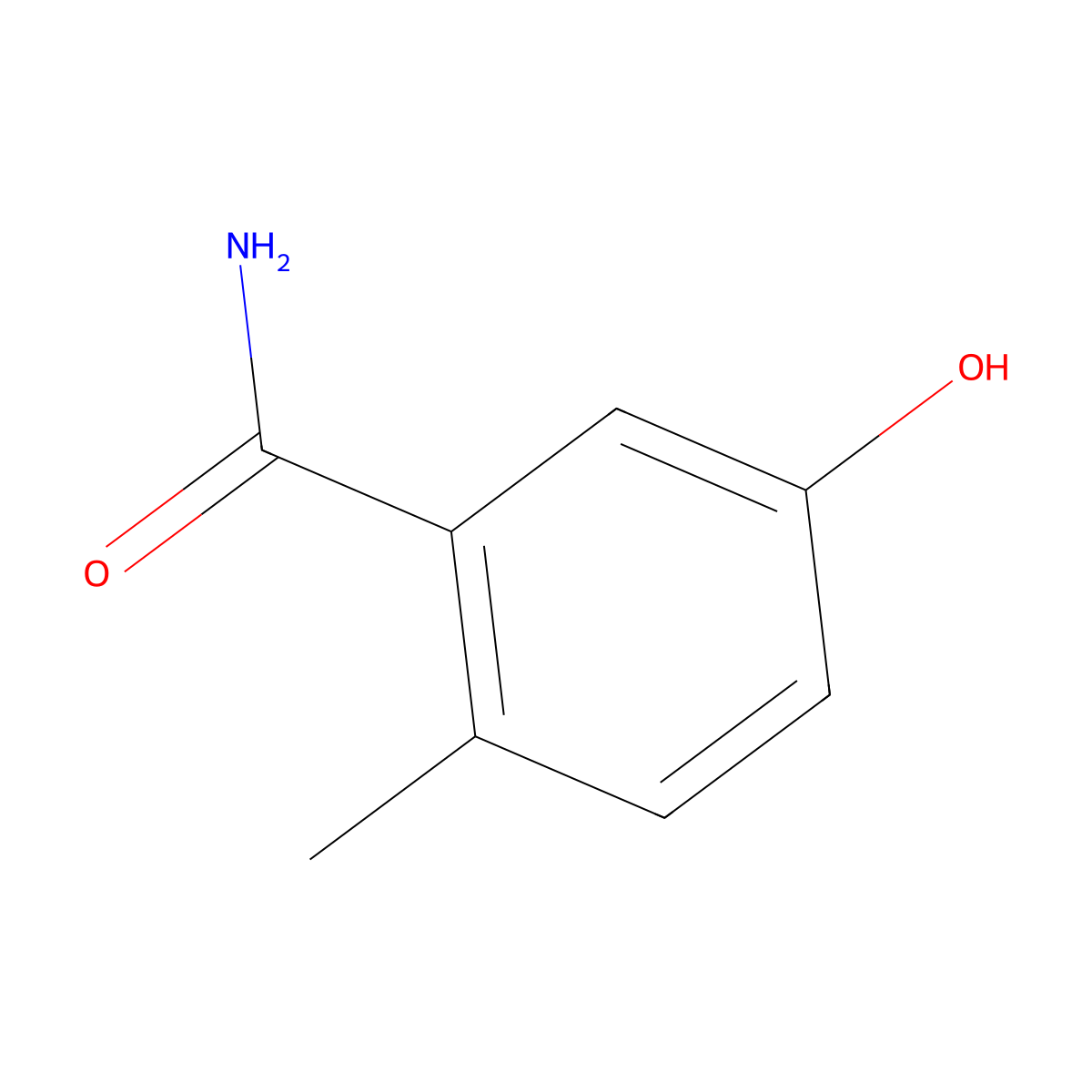 5-Hydroxy-2-methylbenzamide molecular structure, CAS 1243287-58-2