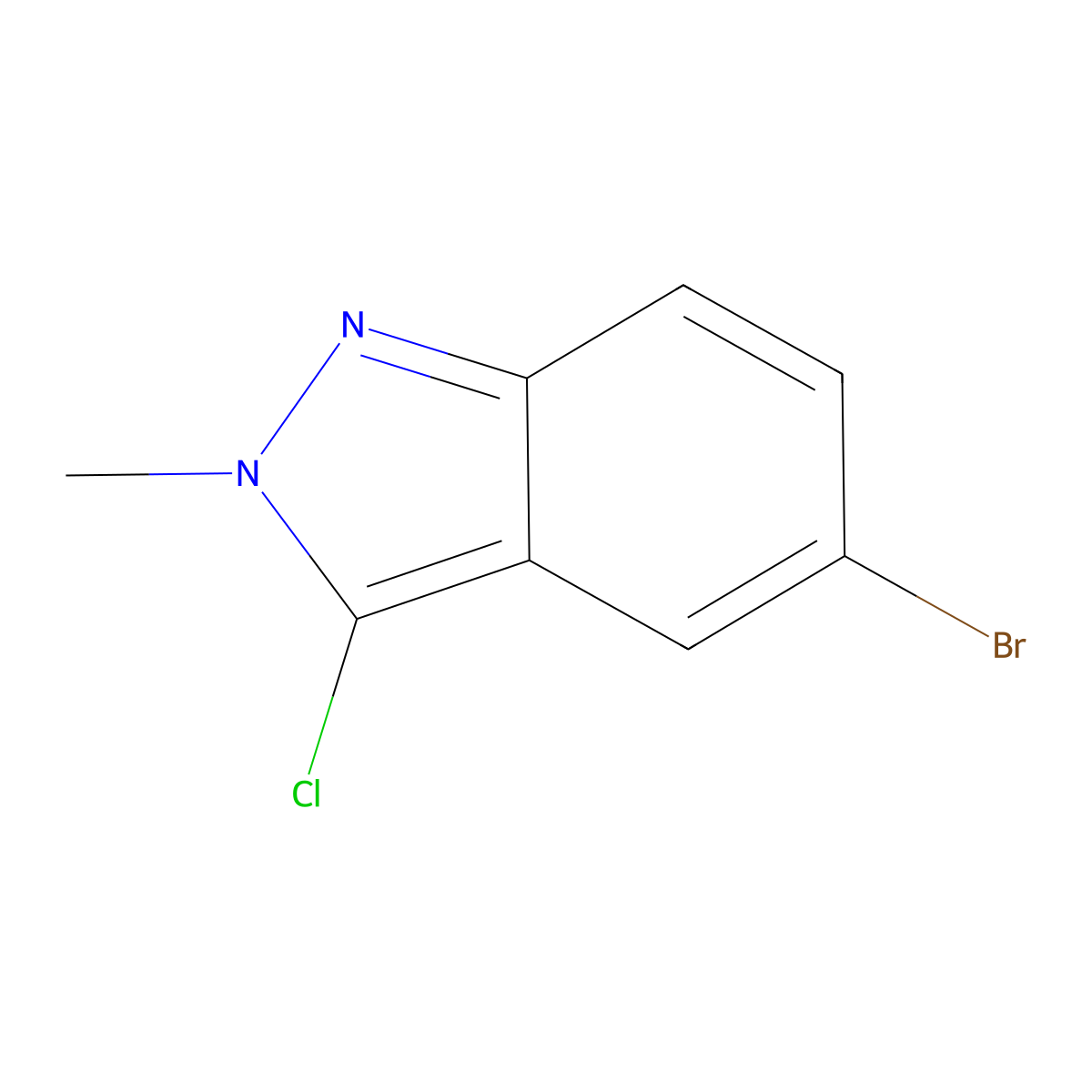 5-bromo-3-chloro-2-methyl-2H-indazole molecular structure, CAS 1243288-50-7
