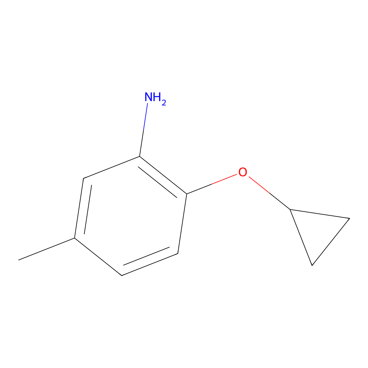 2-Cyclopropoxy-5-methylaniline molecular structure, CAS 1243288-84-7