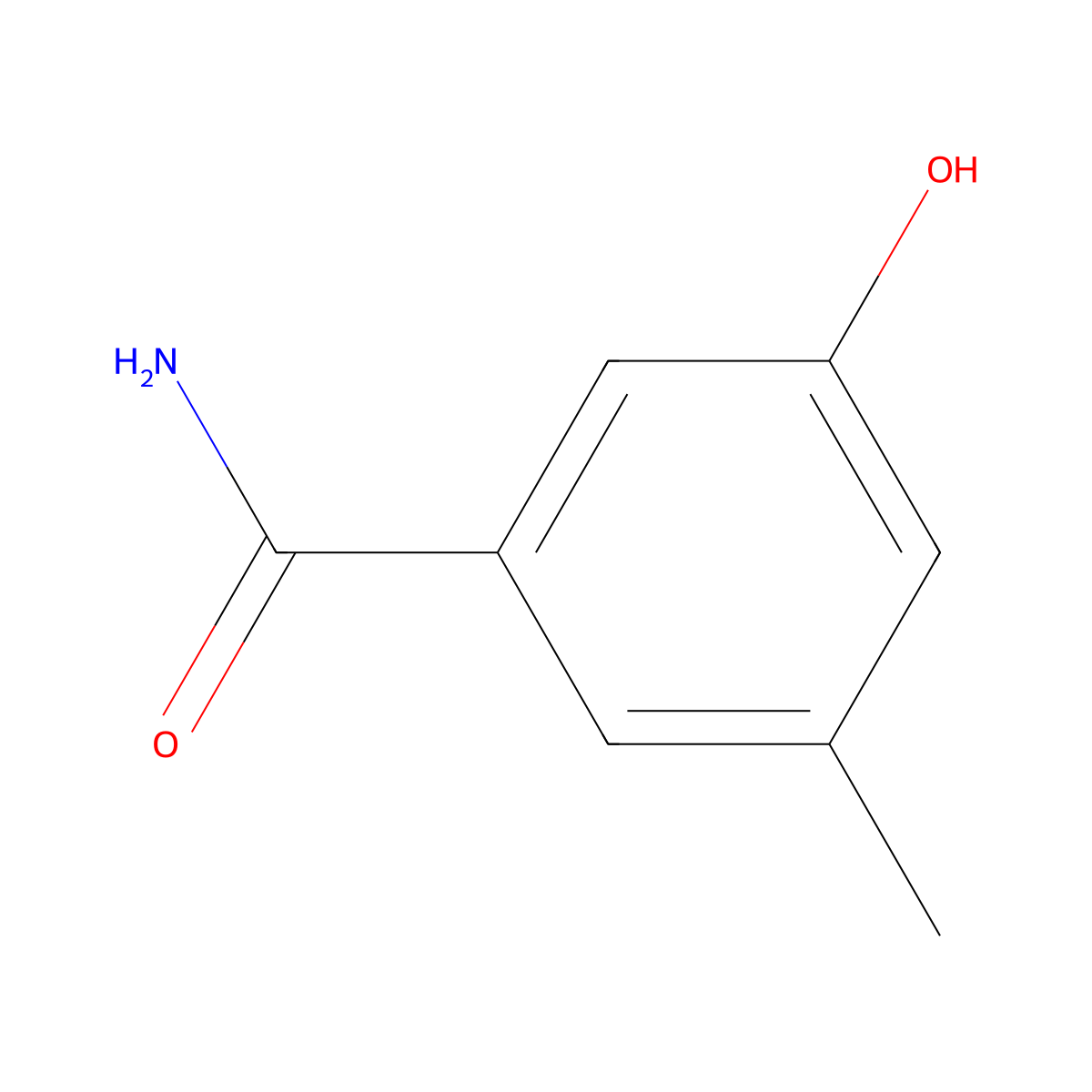 3-Hydroxy-5-methylbenzamide molecular structure, CAS 1243289-99-7