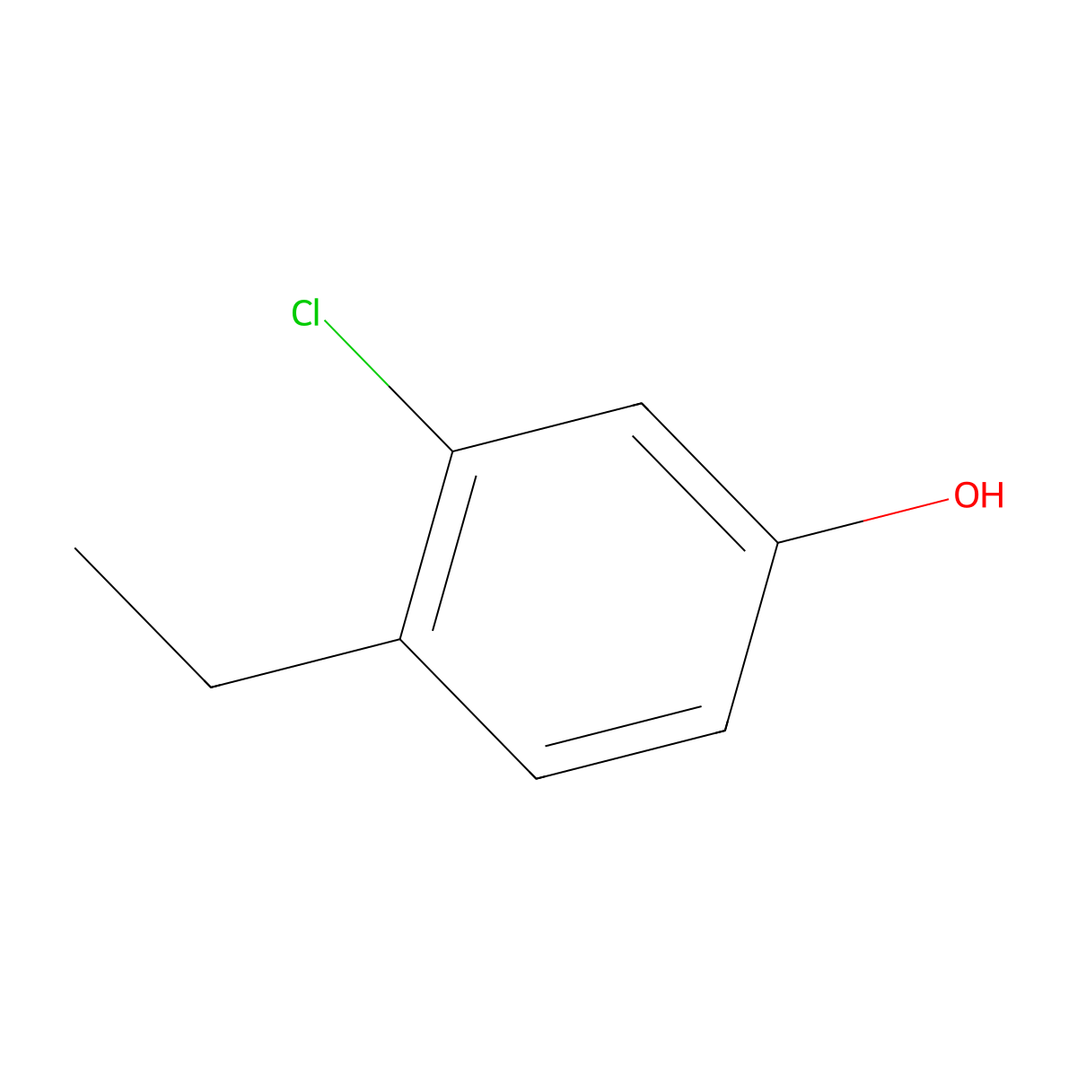 3-Chloro-4-ethylphenol molecular structure, CAS 1243290-06-3