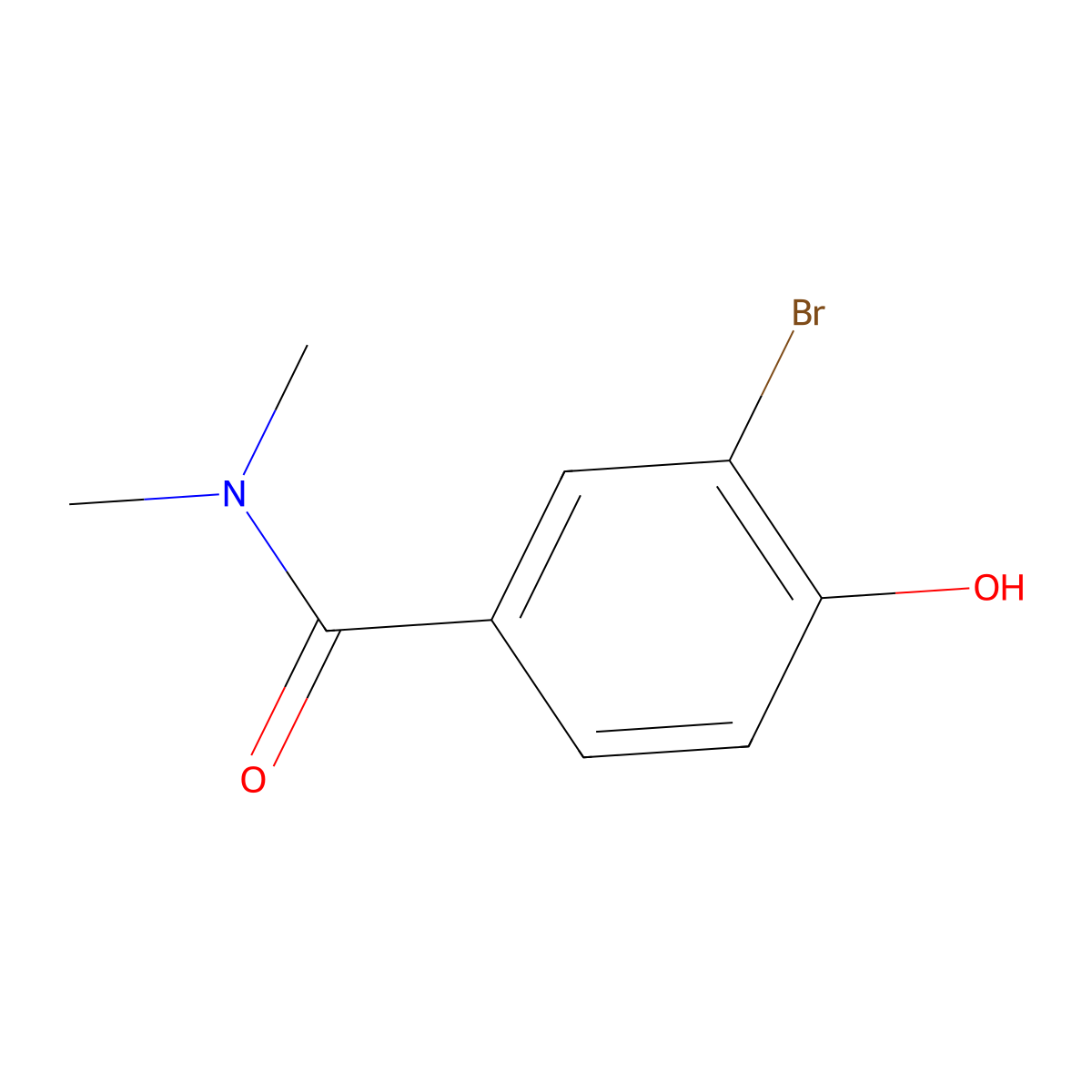 3-Bromo-4-hydroxy-N,N-dimethylbenzamide molecular structure, CAS 1243310-55-5