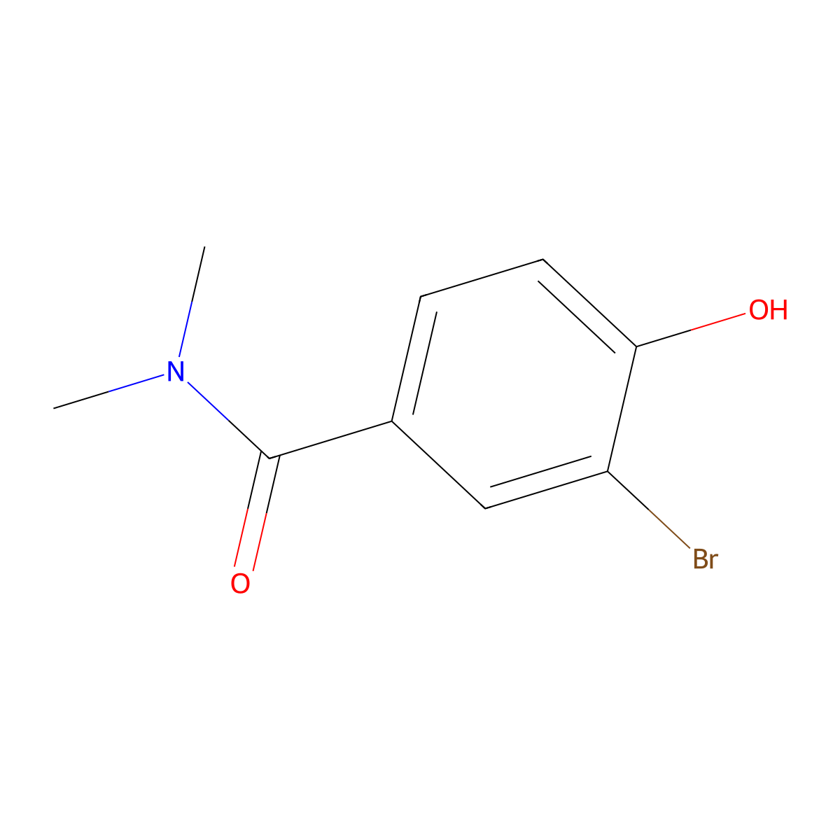 3-Bromo-4-hydroxy-N,N-dimethylbenzamide molecular structure, CAS 1243310-55-5