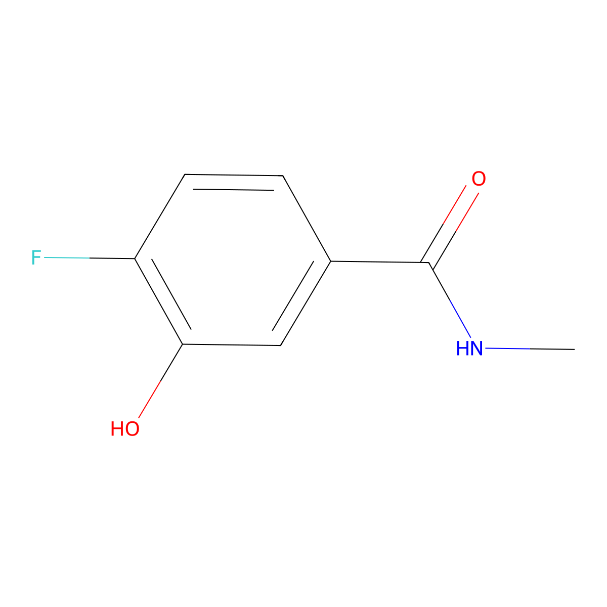 4-Fluoro-3-hydroxy-N-methylbenzamide molecular structure, CAS 1243311-31-0