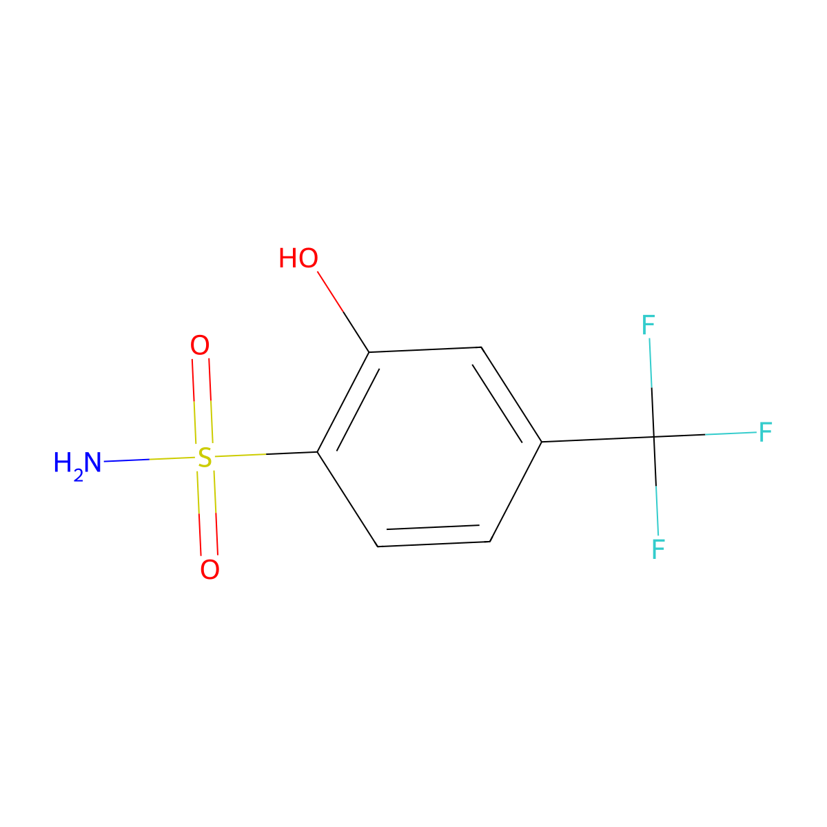 2-Hydroxy-4-(trifluoromethyl)benzenesulfonamide molecular structure, CAS 1243312-30-2