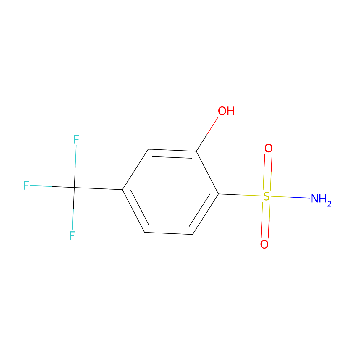 2-Hydroxy-4-(trifluoromethyl)benzenesulfonamide molecular structure, CAS 1243312-30-2