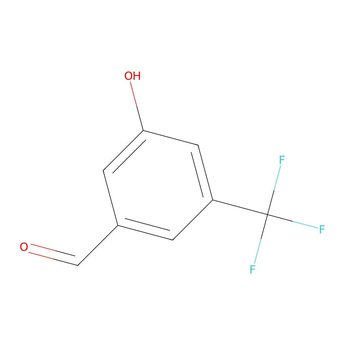 3-Hydroxy-5-(trifluoromethyl)benzaldehyde molecular structure, CAS 1243312-51-7
