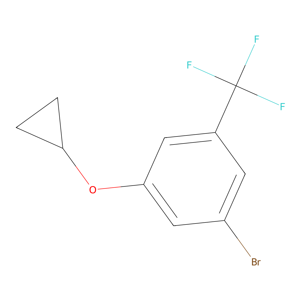 1-Bromo-3-cyclopropoxy-5-(trifluoromethyl)benzene molecular structure, CAS 1243313-06-5