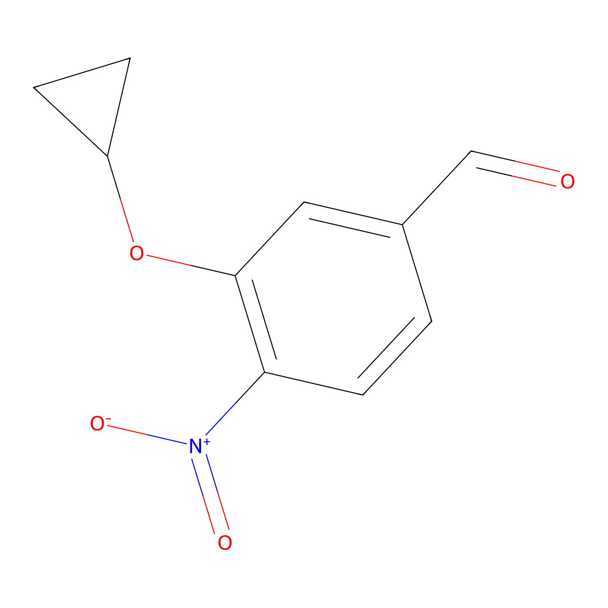 3-Cyclopropoxy-4-nitrobenzaldehyde molecular structure, CAS 1243316-30-4