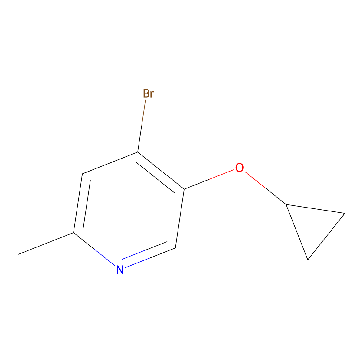 4-Bromo-5-cyclopropoxy-2-methylpyridine molecular structure, CAS 1243317-96-5