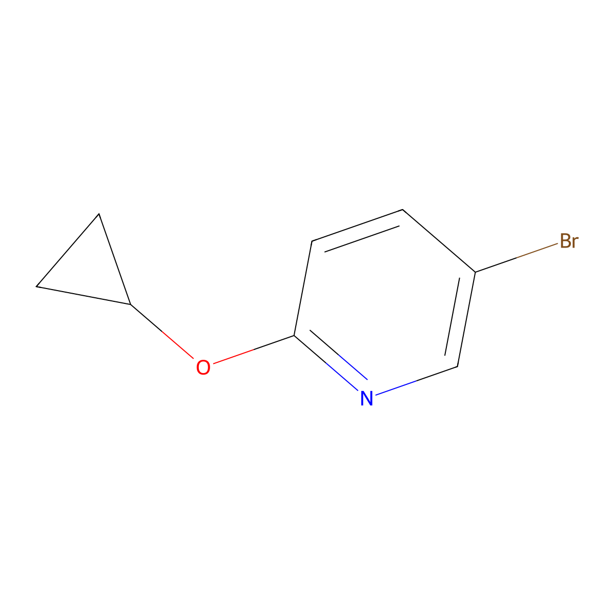 5-Bromo-2-cyclopropoxypyridine molecular structure, CAS 1243318-10-6