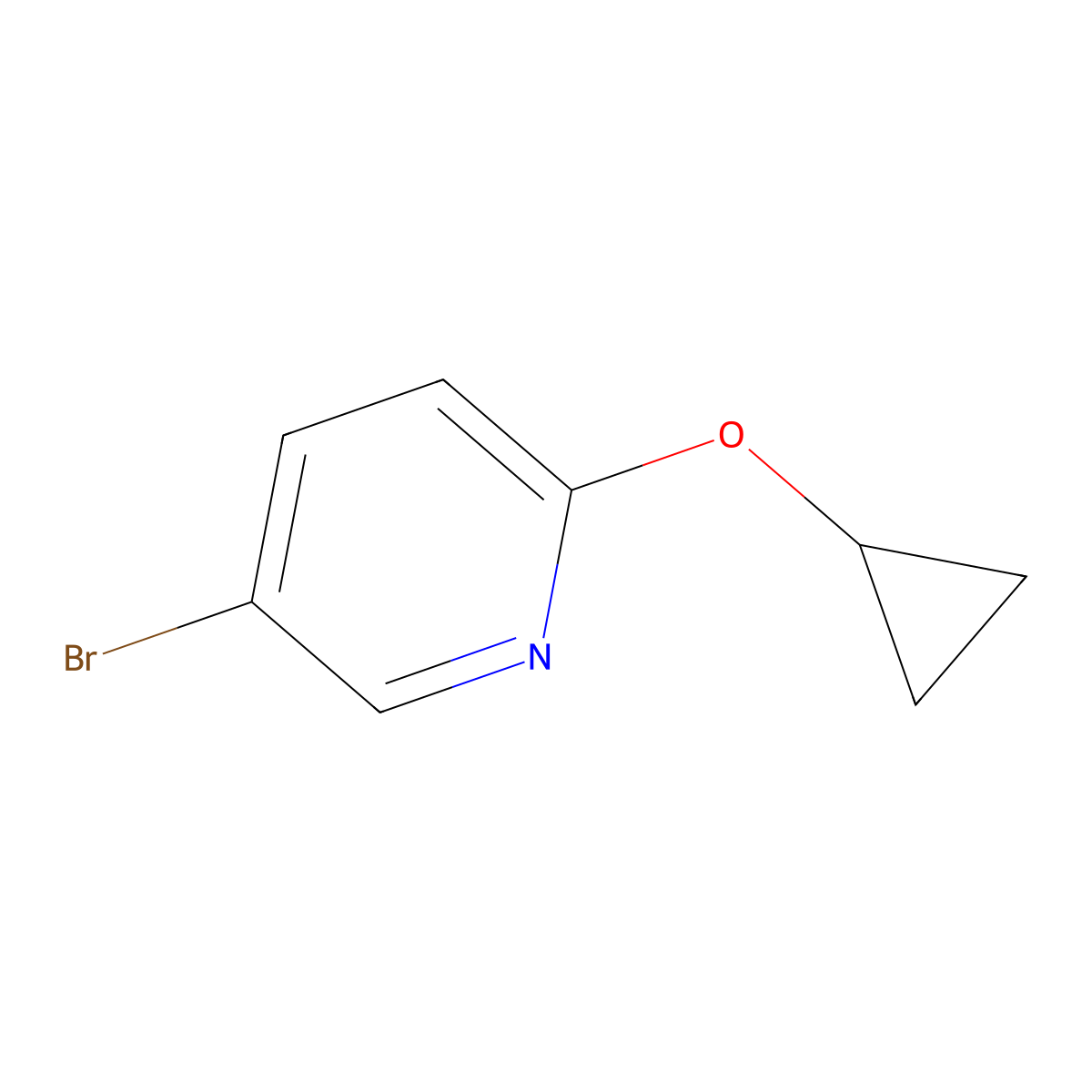 5-Bromo-2-cyclopropoxypyridine molecular structure, CAS 1243318-10-6