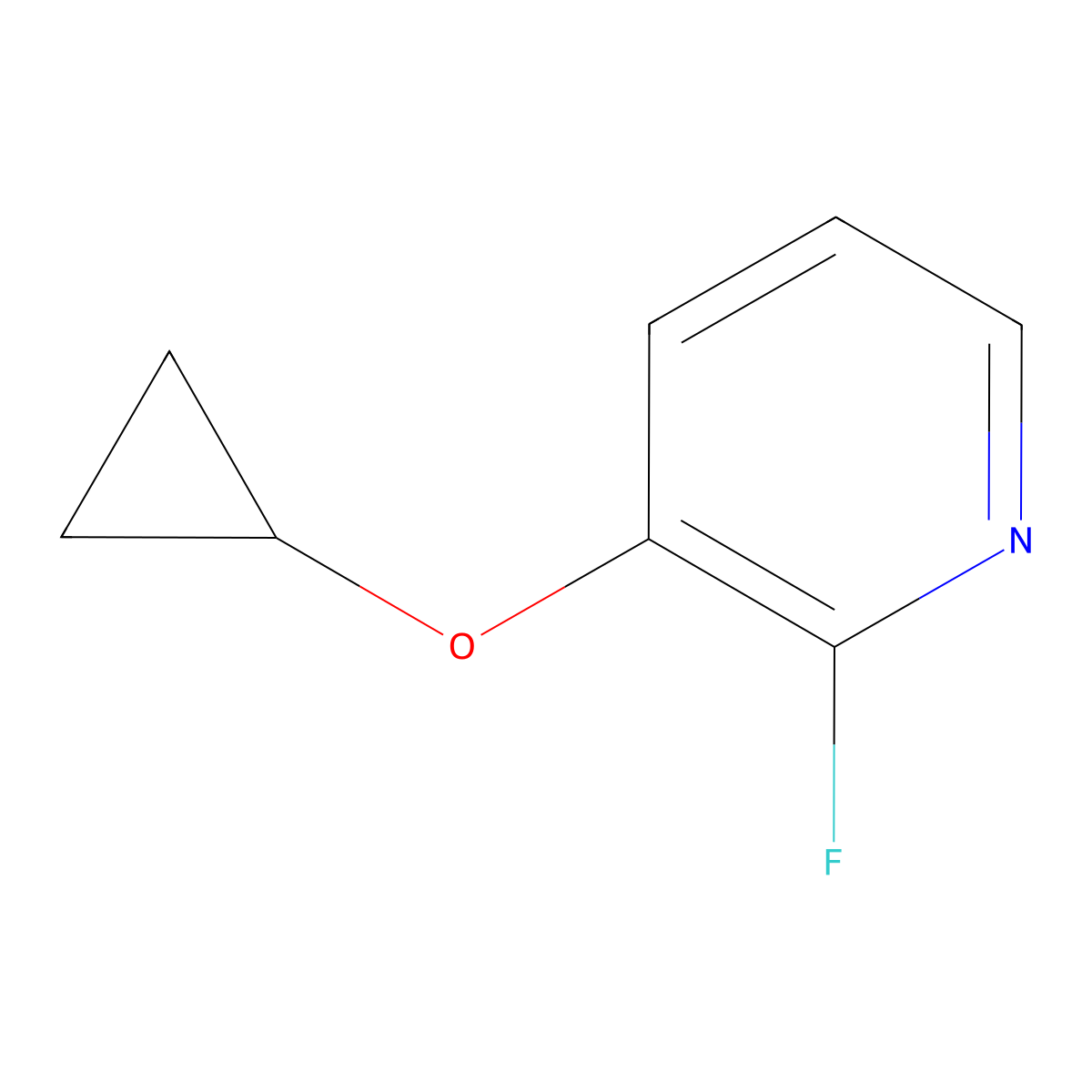 3-Cyclopropoxy-2-fluoropyridine molecular structure, CAS 1243321-26-7