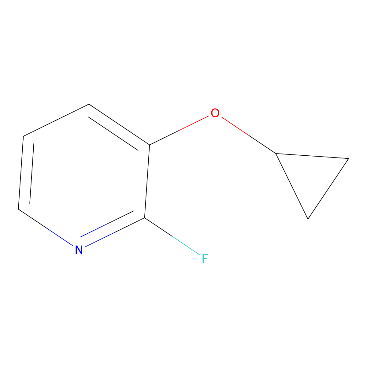 3-Cyclopropoxy-2-fluoropyridine molecular structure, CAS 1243321-26-7