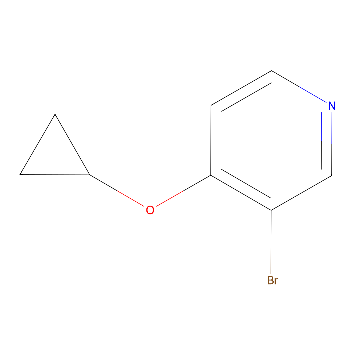 3-Bromo-4-cyclopropoxypyridine molecular structure, CAS 1243321-40-5