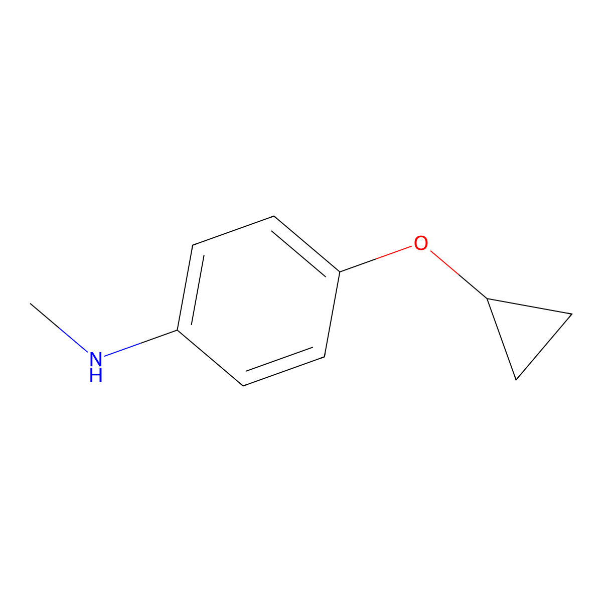 4-Cyclopropoxy-N-methylaniline molecular structure, CAS 1243322-80-6