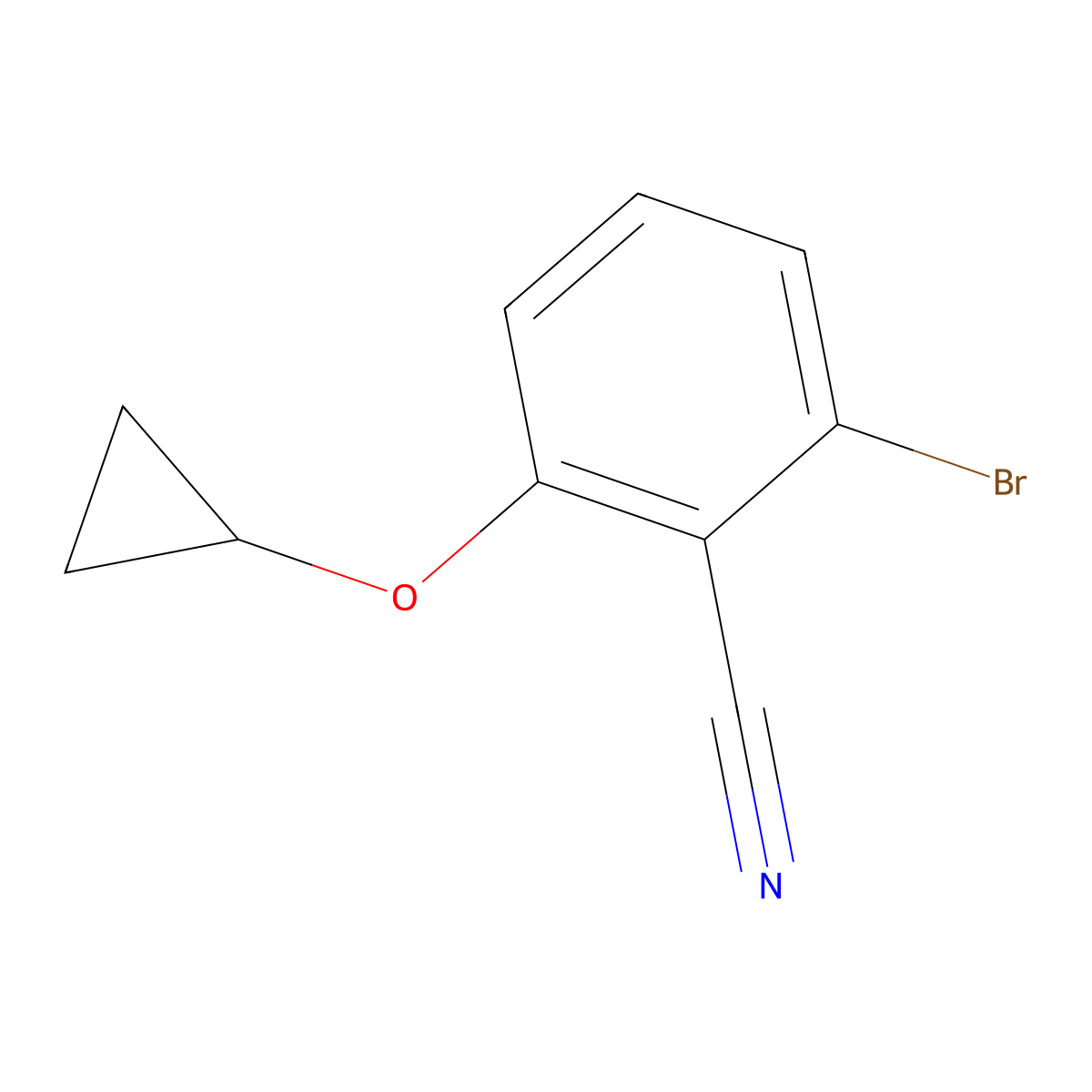 2-Bromo-6-cyclopropoxybenzonitrile molecular structure, CAS 1243323-11-6