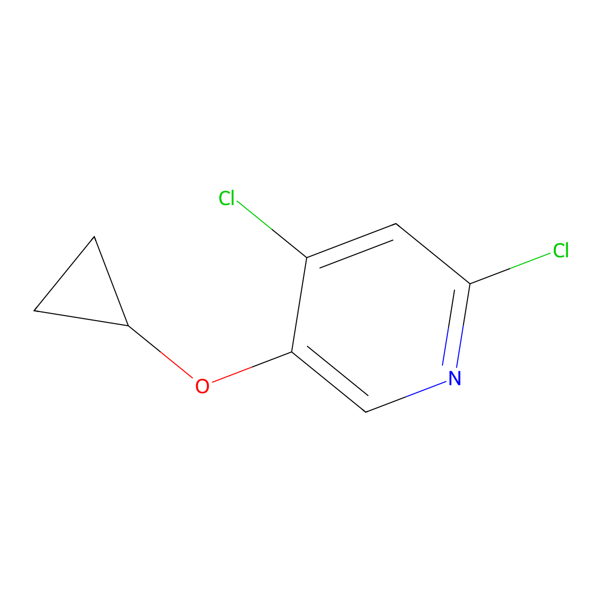2,4-Dichloro-5-cyclopropoxypyridine molecular structure, CAS 1243327-13-0