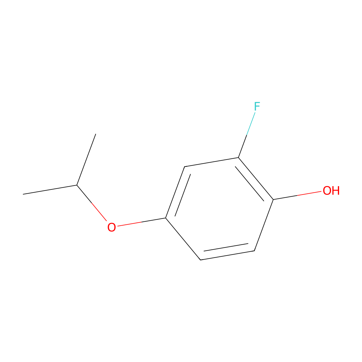 2-Fluoro-4-(propan-2-yloxy)phenol molecular structure, CAS 1243329-15-8