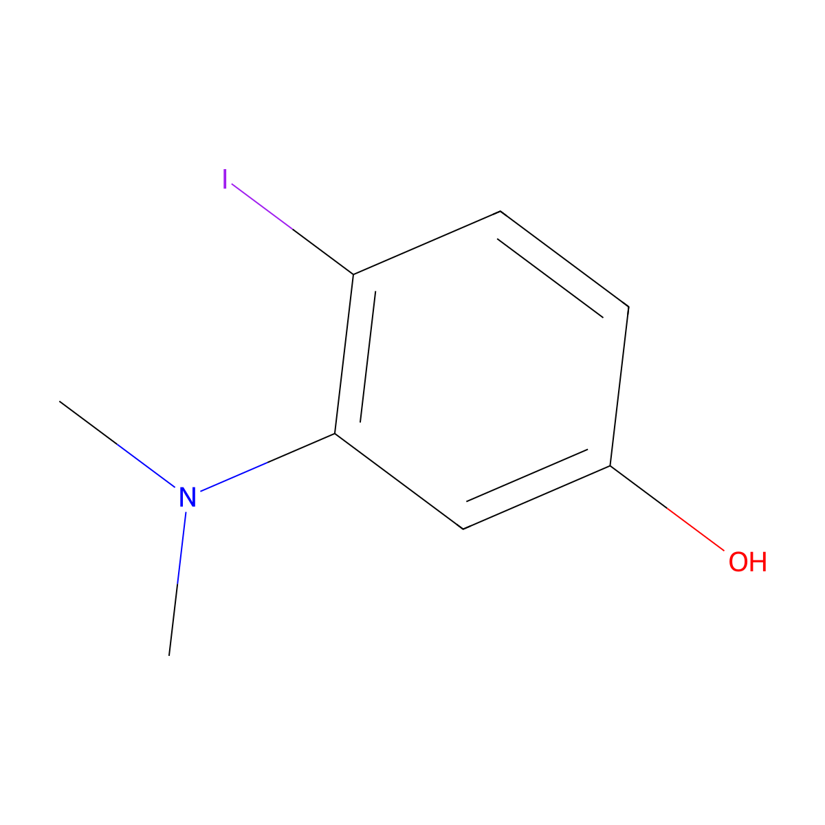 3-(Dimethylamino)-4-iodophenol molecular structure, CAS 1243344-64-0