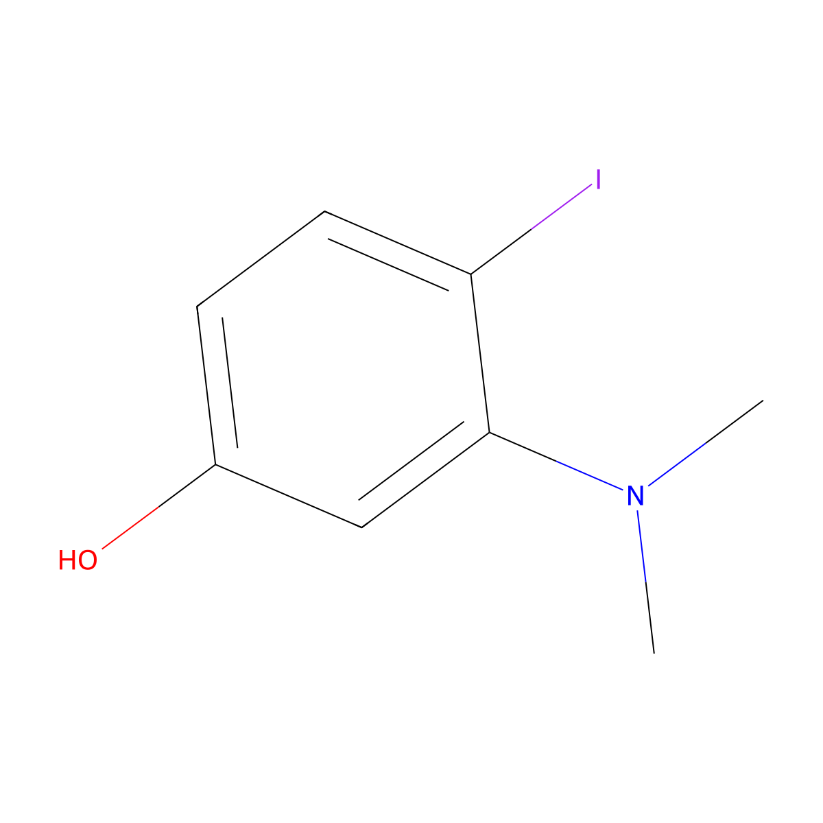 3-(Dimethylamino)-4-iodophenol molecular structure, CAS 1243344-64-0