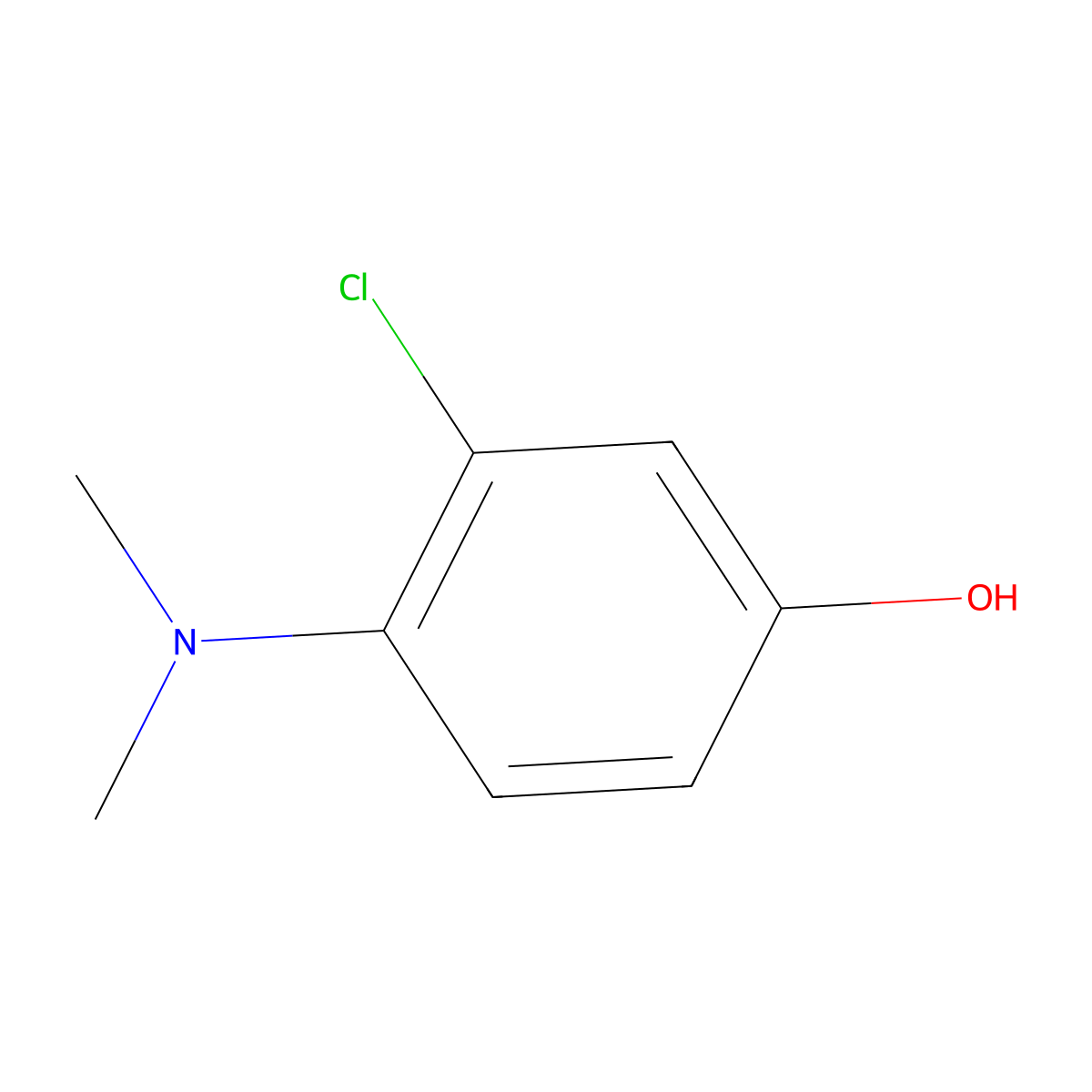 3-Chloro-4-(dimethylamino)phenol molecular structure, CAS 1243344-66-2