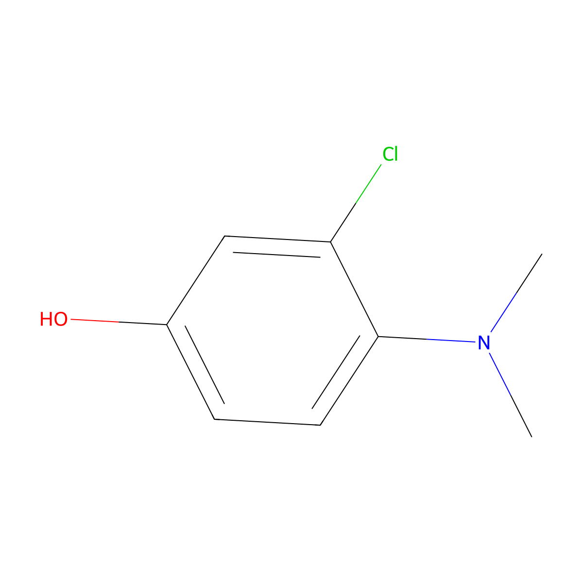 3-Chloro-4-(dimethylamino)phenol molecular structure, CAS 1243344-66-2