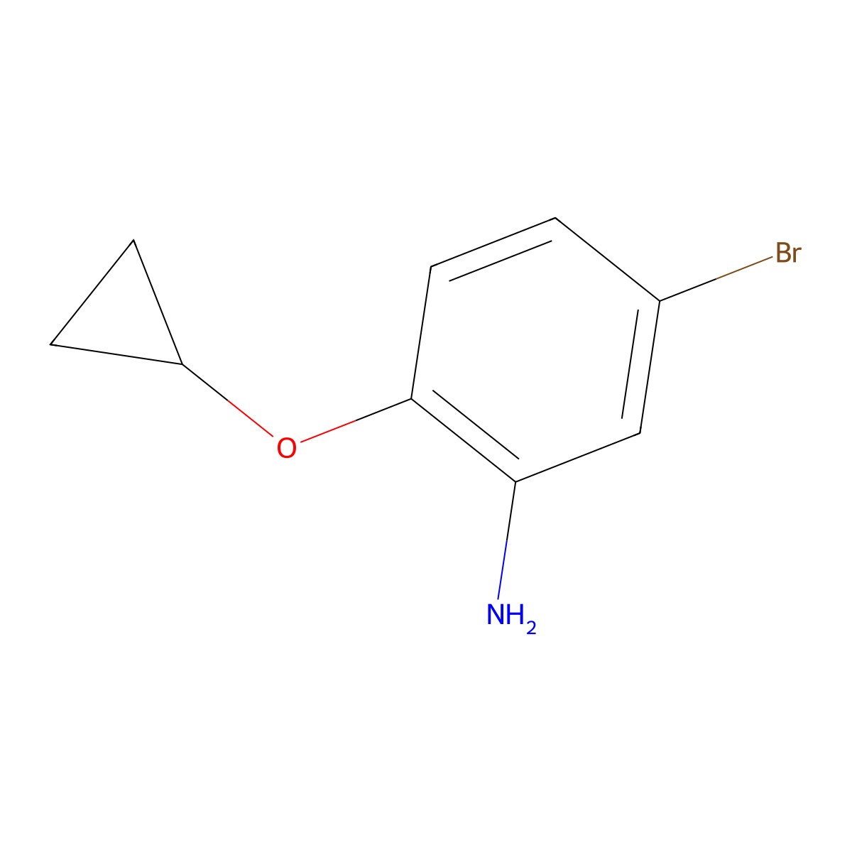 5-Bromo-2-cyclopropoxyaniline molecular structure, CAS 1243345-52-9