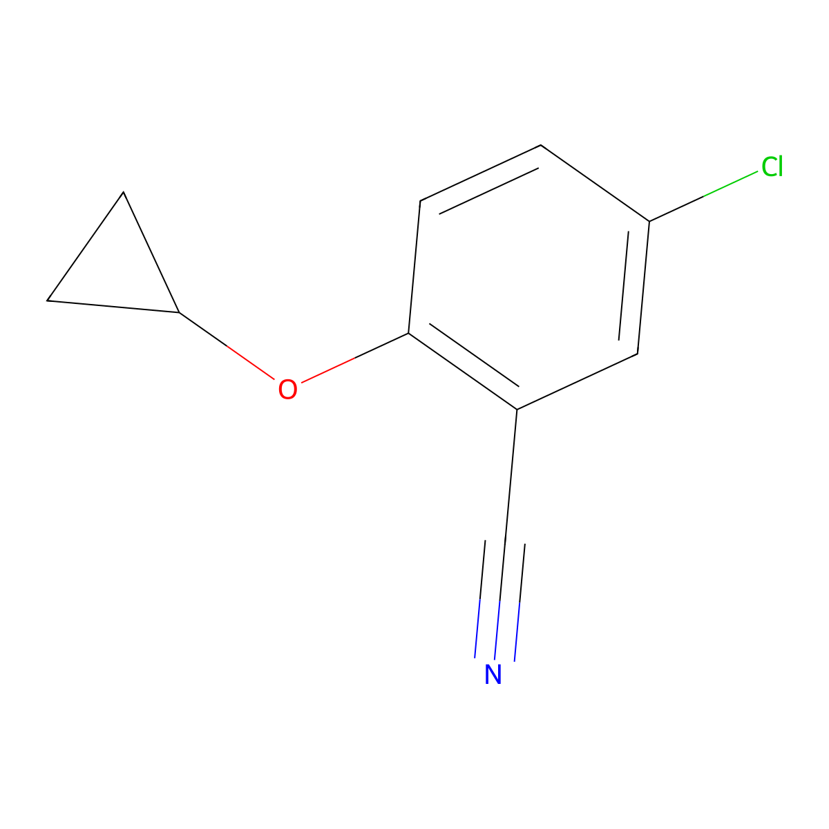 5-Chloro-2-cyclopropoxybenzonitrile molecular structure, CAS 1243345-91-6