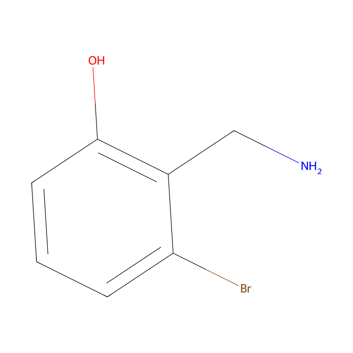 2-(Aminomethyl)-3-bromophenol molecular structure, CAS 1243347-61-6