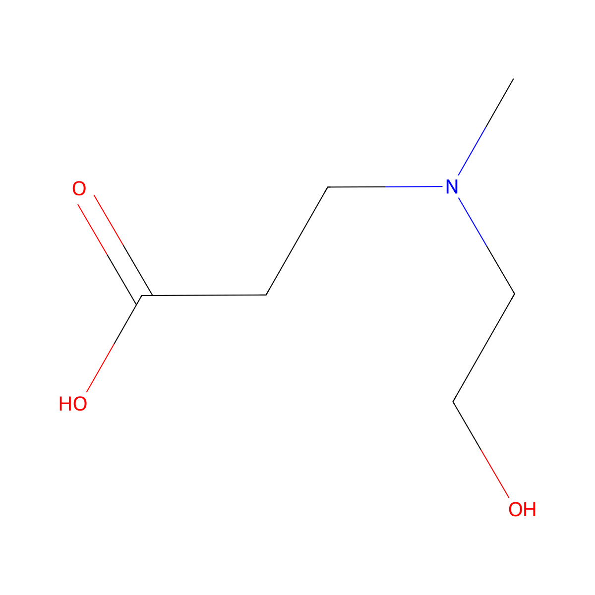 3-[(2-Hydroxyethyl)(methyl)amino]propanoic acid molecular structure, CAS 124335-43-9
