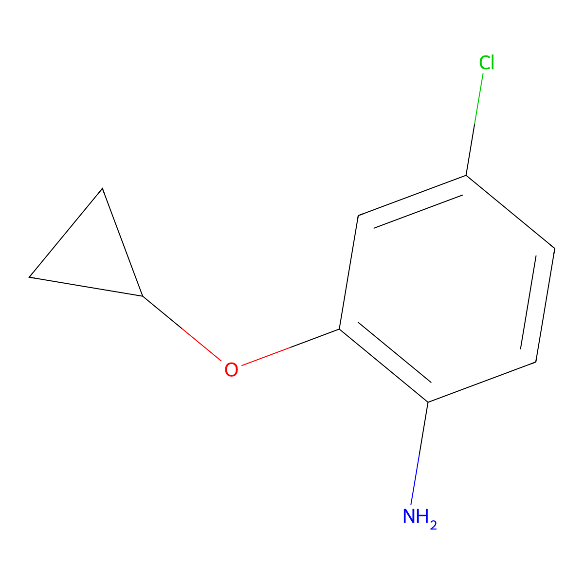 4-Chloro-2-cyclopropoxyaniline molecular structure, CAS 1243352-76-2