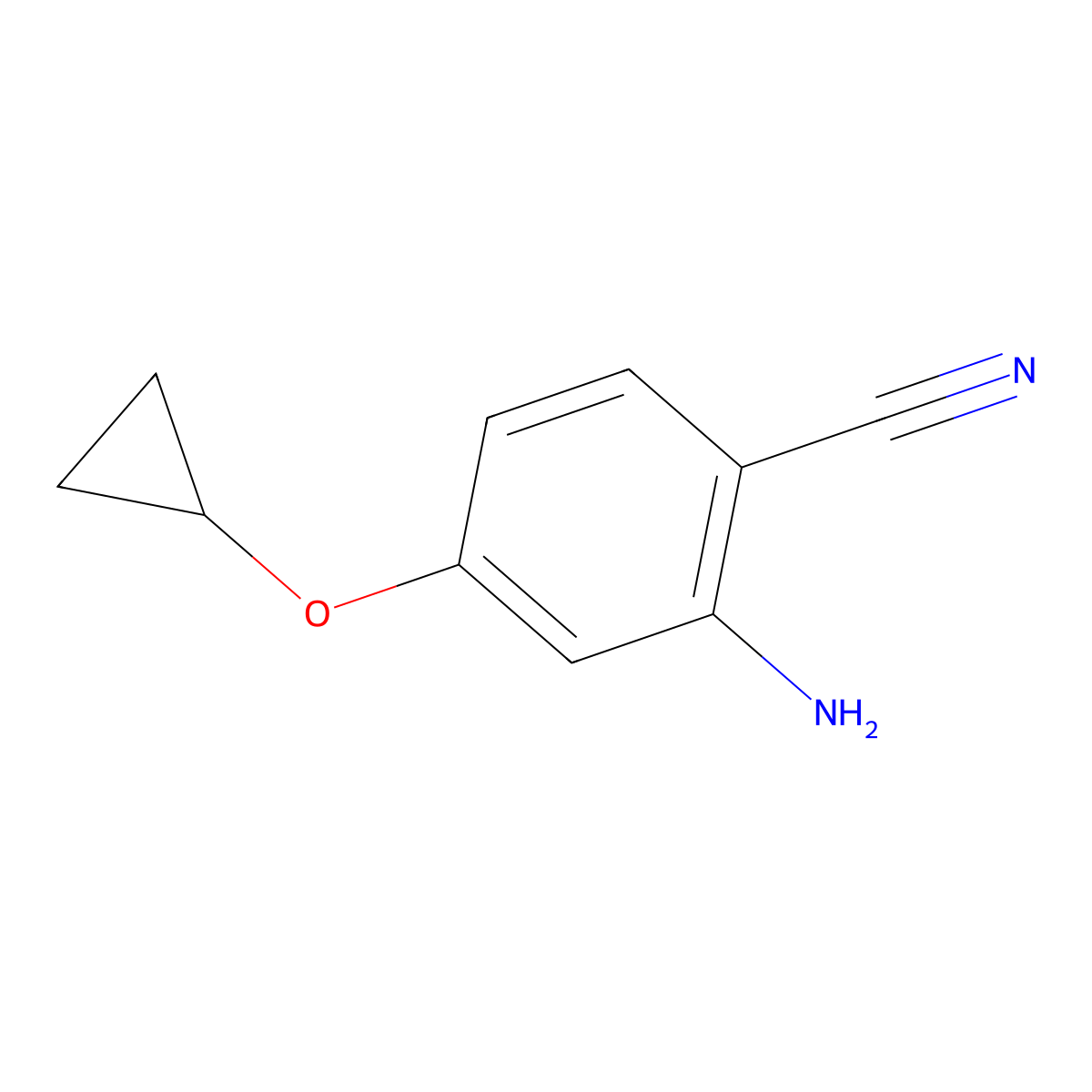 2-Amino-4-cyclopropoxybenzonitrile molecular structure, CAS 1243353-20-9