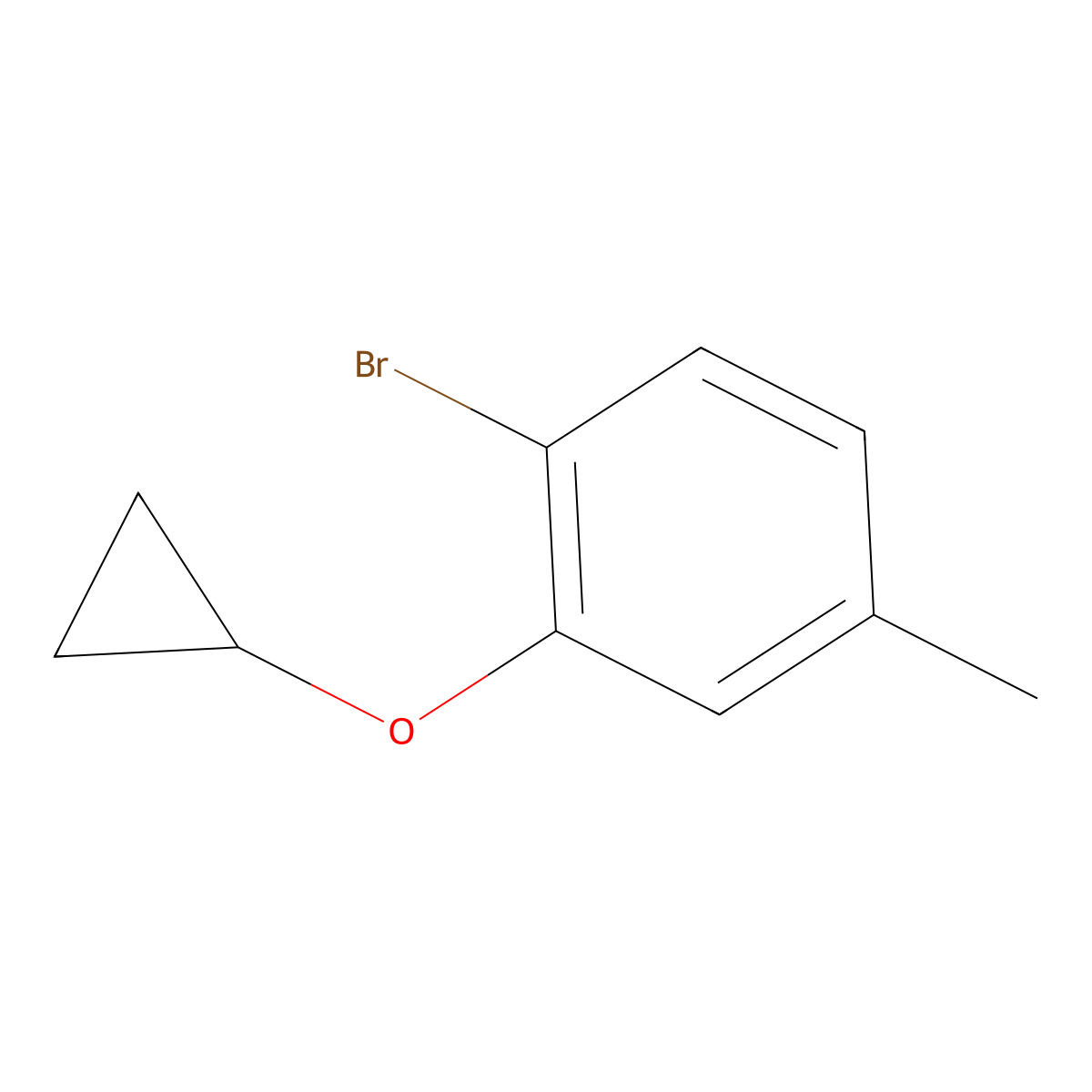 1-Bromo-2-cyclopropoxy-4-methylbenzene molecular structure, CAS 1243354-23-5