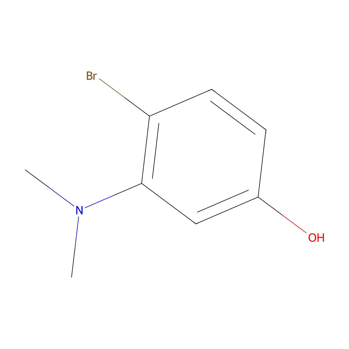 4-Bromo-3-(dimethylamino)phenol molecular structure, CAS 1243354-86-0