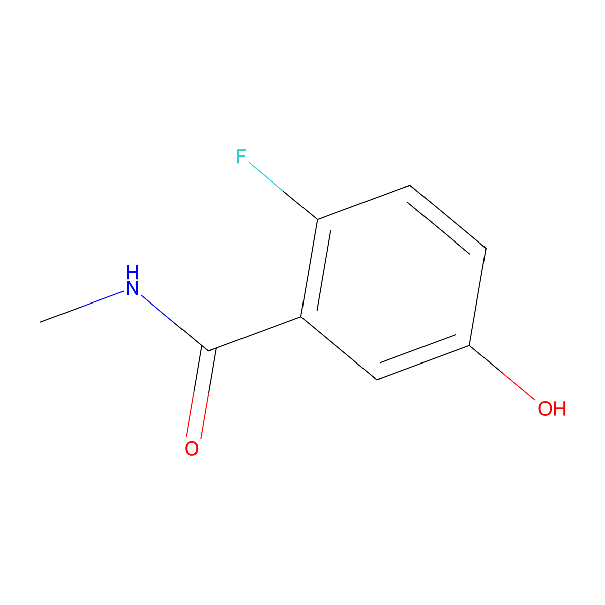 2-Fluoro-5-hydroxy-N-methylbenzamide molecular structure, CAS 1243355-26-1