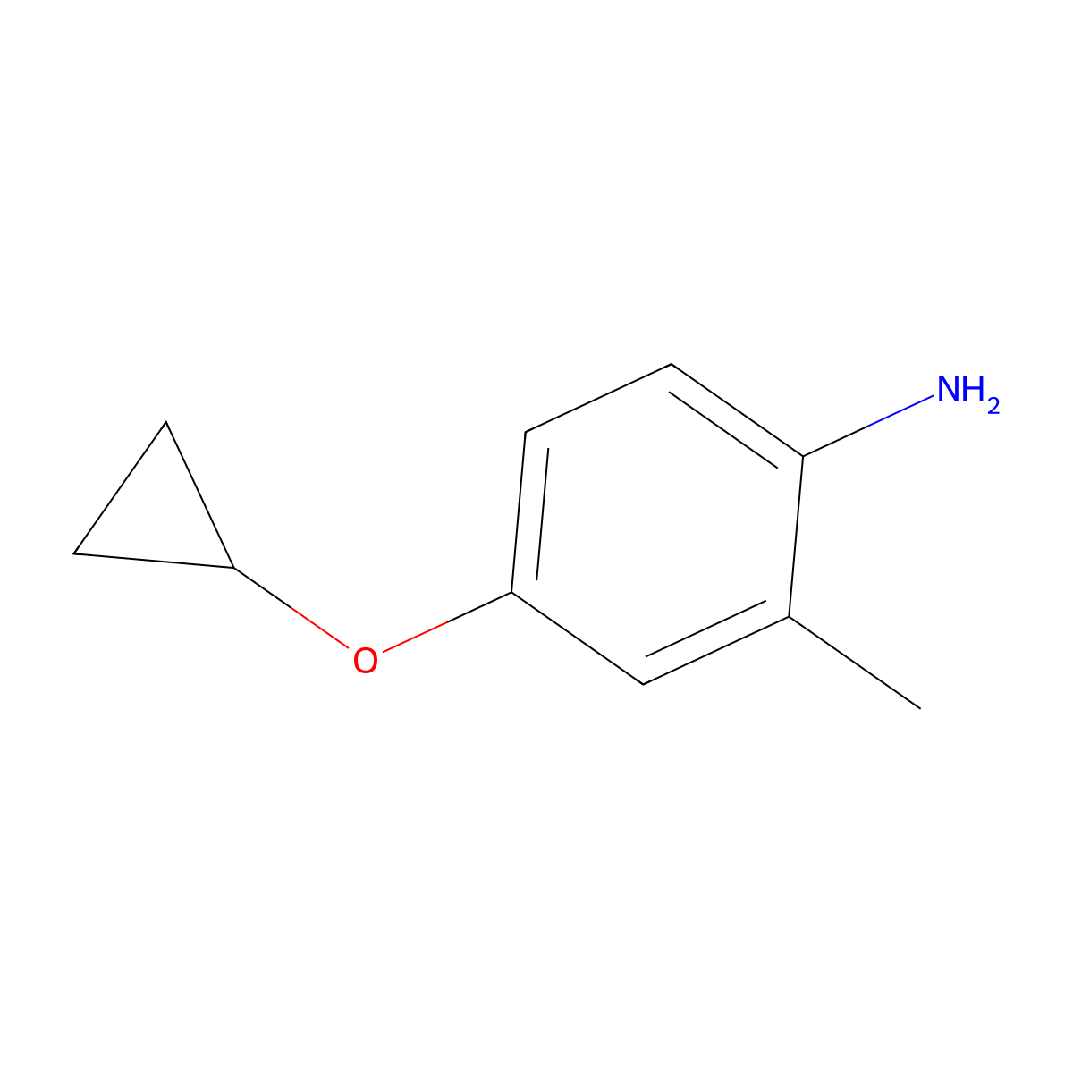 4-Cyclopropoxy-2-methylaniline molecular structure, CAS 1243355-31-8