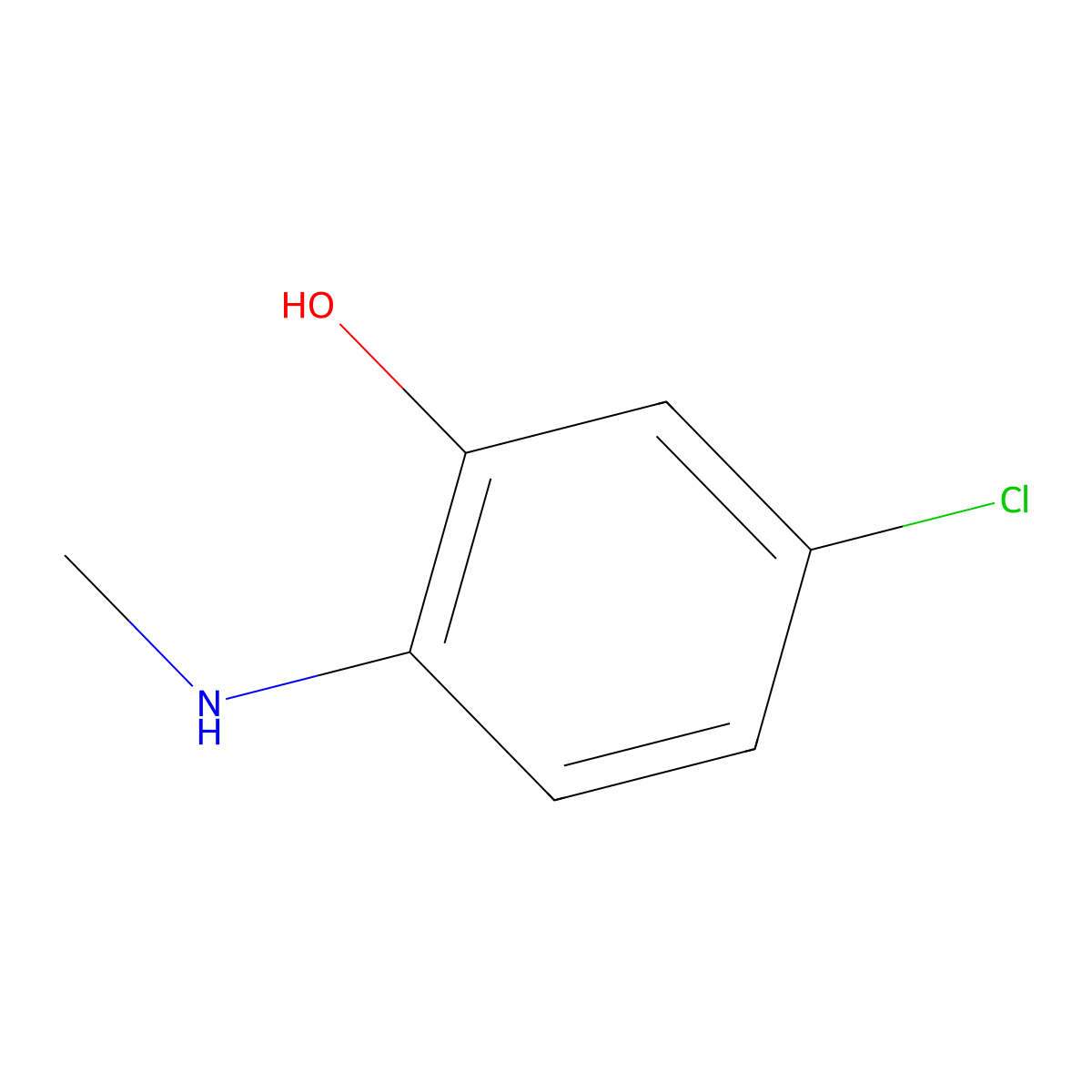 5-Chloro-2-(methylamino)phenol molecular structure, CAS 1243357-05-2