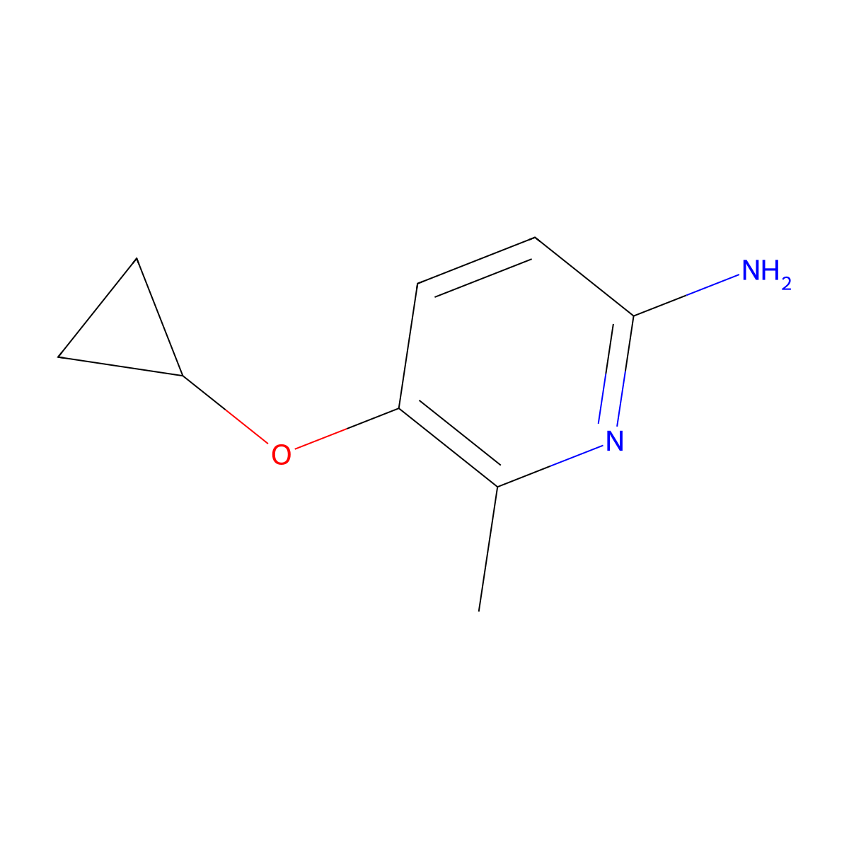 5-Cyclopropoxy-6-methylpyridin-2-amine molecular structure, CAS 1243357-99-4