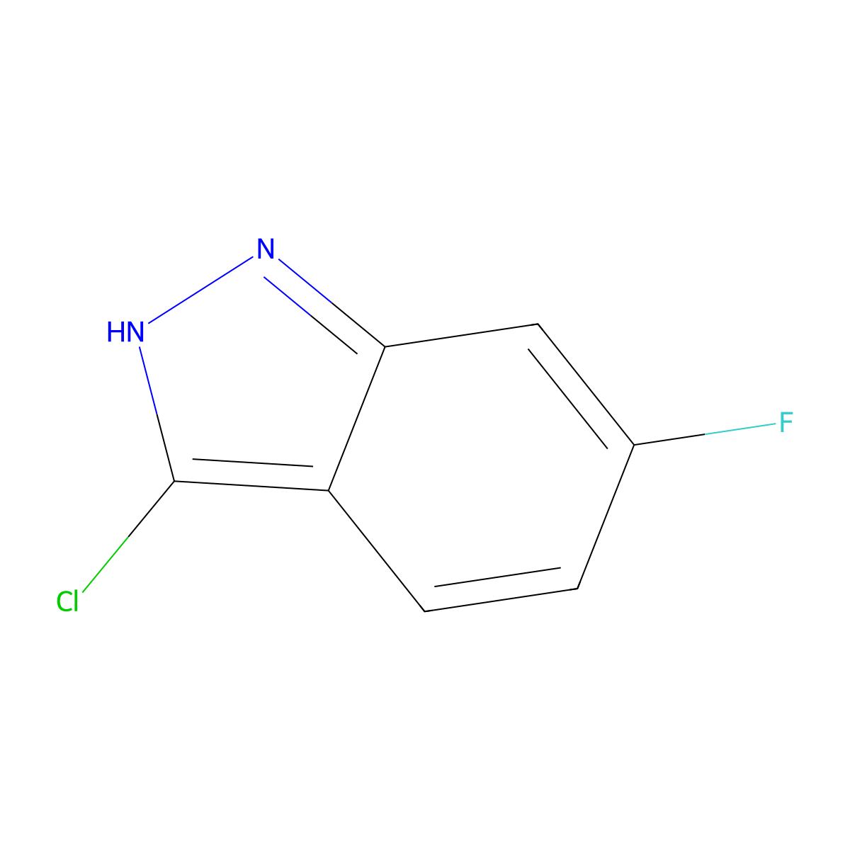 3-Chloro-6-fluoro-1H-indazole molecular structure, CAS 1243360-12-4