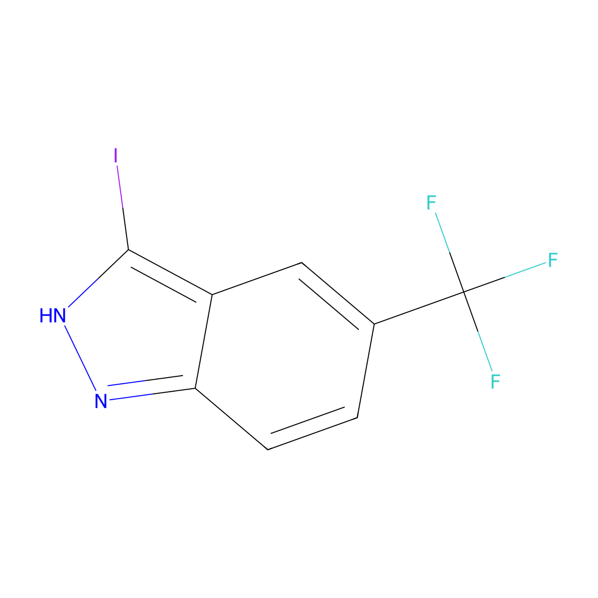 3-Iodo-5-(trifluoromethyl)-1H-indazole molecular structure, CAS 1243360-18-0