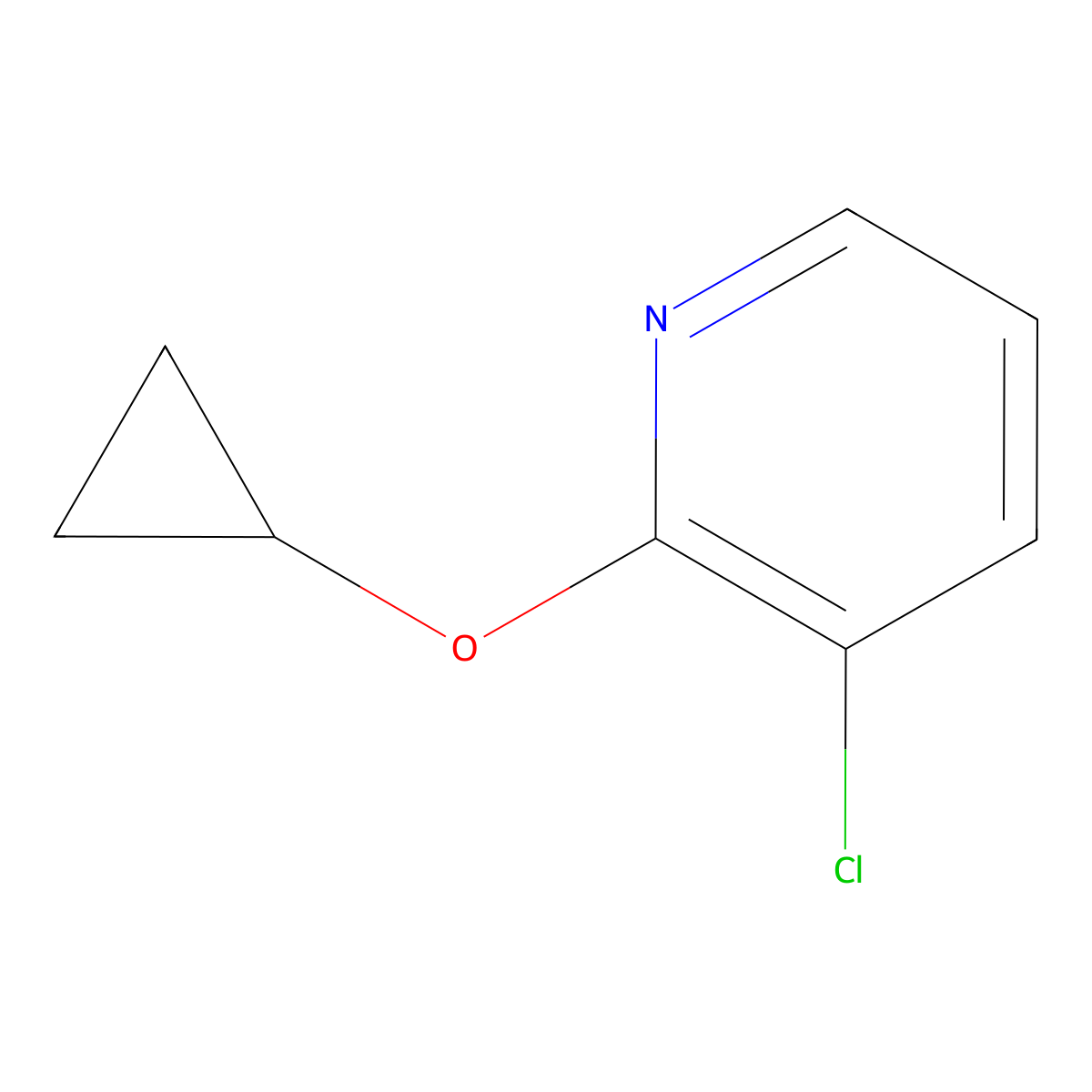 3-Chloro-2-cyclopropoxypyridine molecular structure, CAS 1243360-22-6