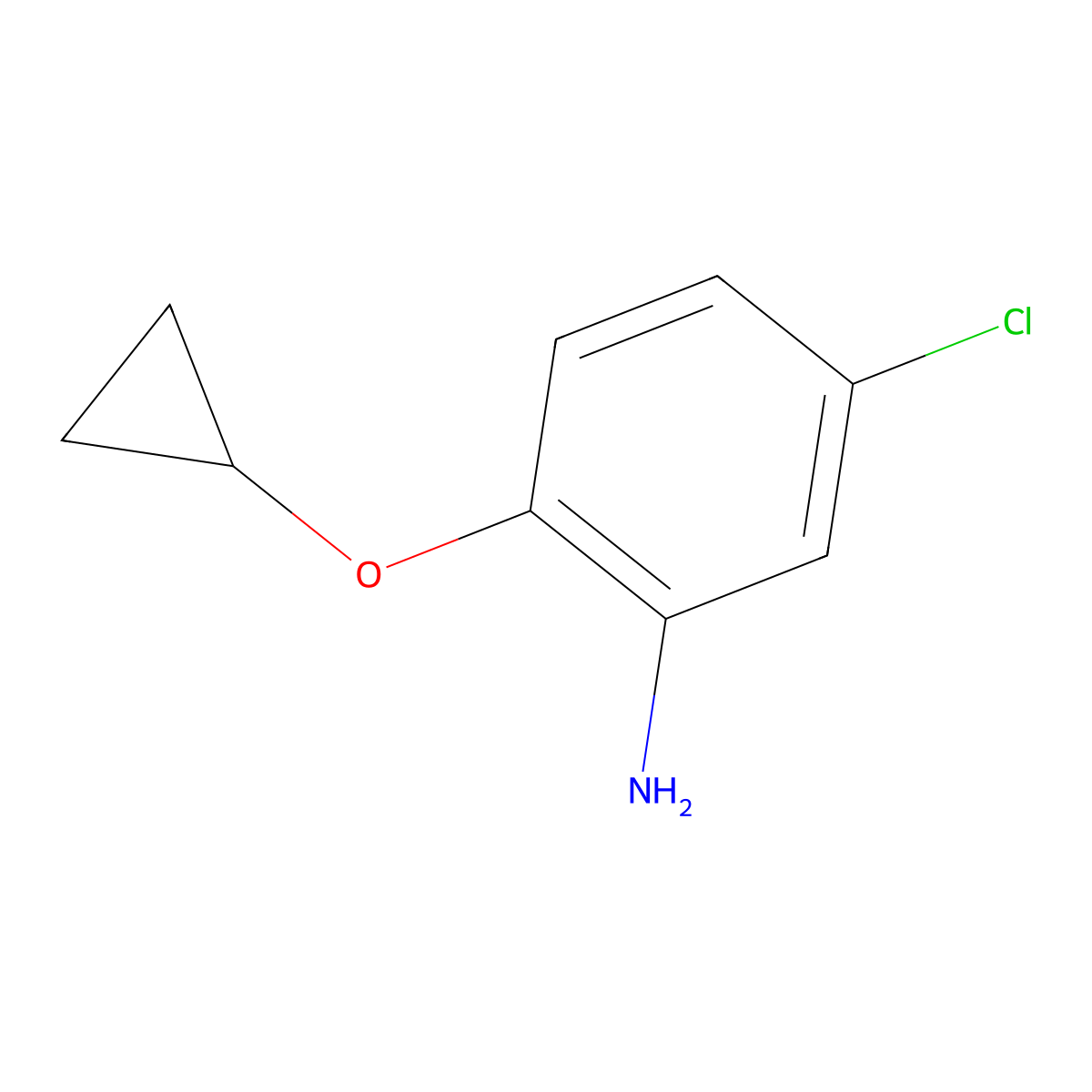 5-Chloro-2-cyclopropoxyaniline molecular structure, CAS 1243360-30-6