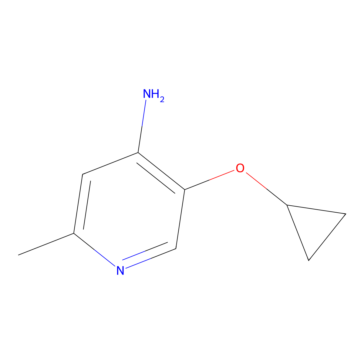 5-Cyclopropoxy-2-methylpyridin-4-amine molecular structure, CAS 1243360-82-8