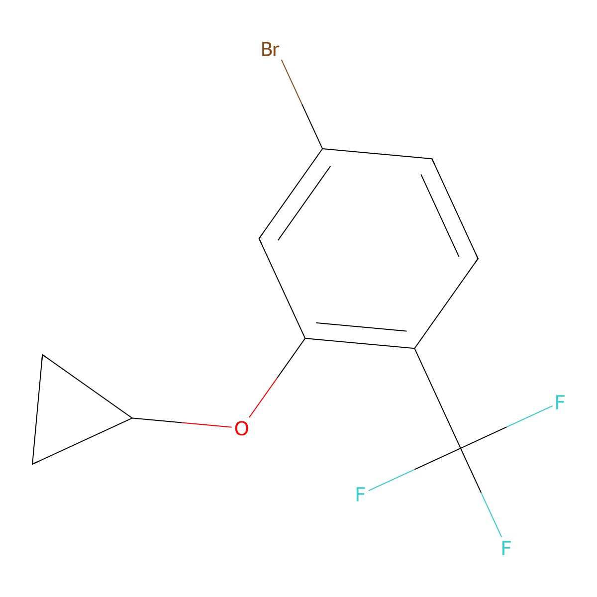 4-Bromo-2-cyclopropoxy-1-(trifluoromethyl)benzene molecular structure, CAS 1243361-03-6